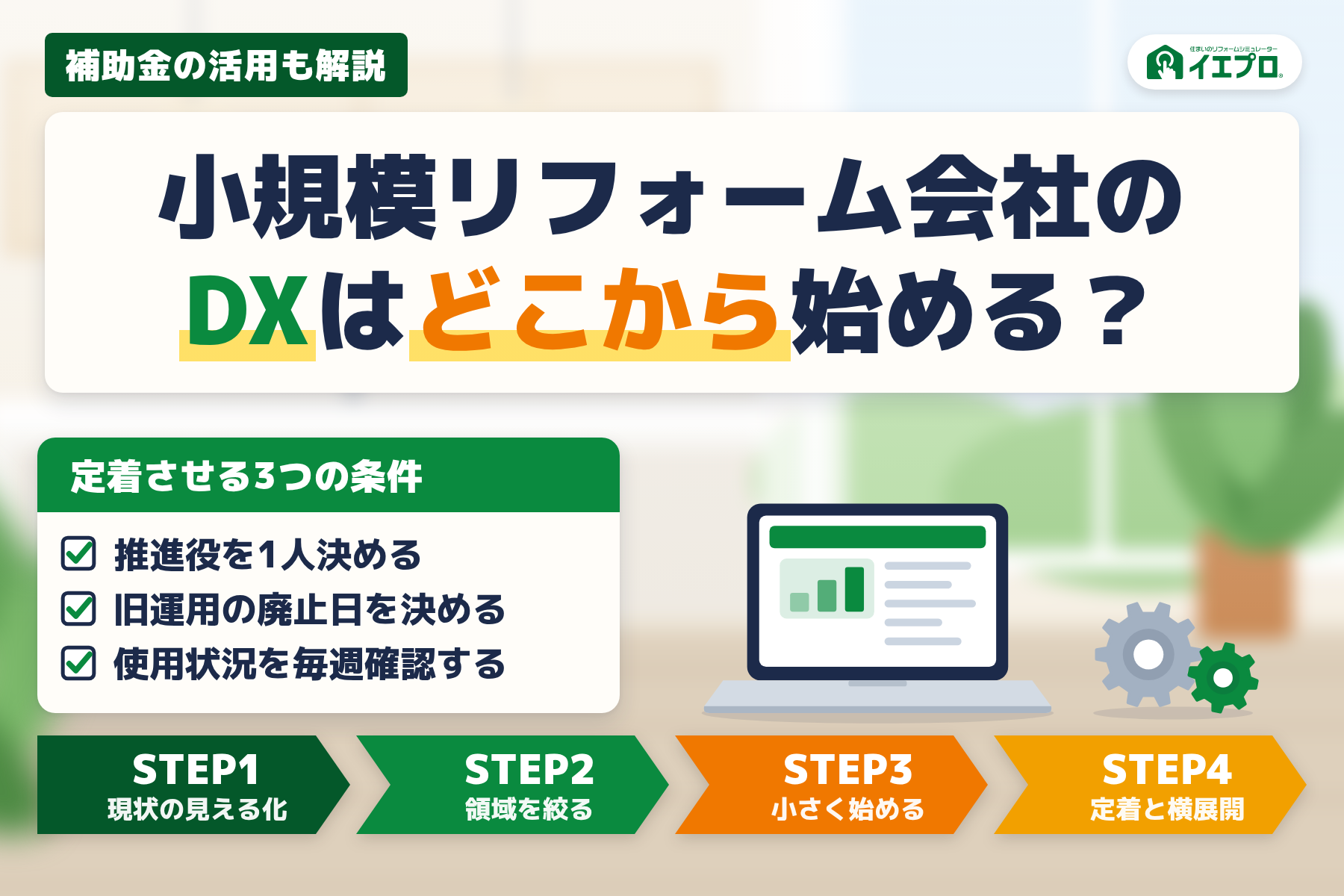 小規模リフォーム会社のDXはどこから始める？